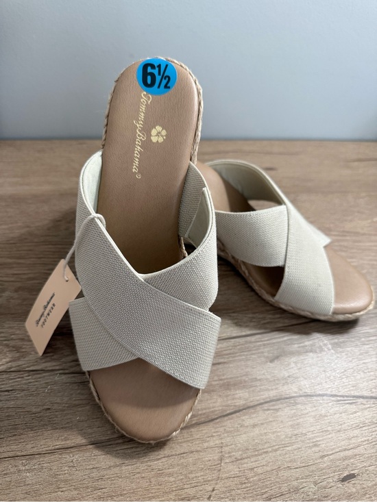 Tommy Bahama Shoes - Tommy Bahama Cream Crossband Espadrille Slides, 6.5 & 8, NWT